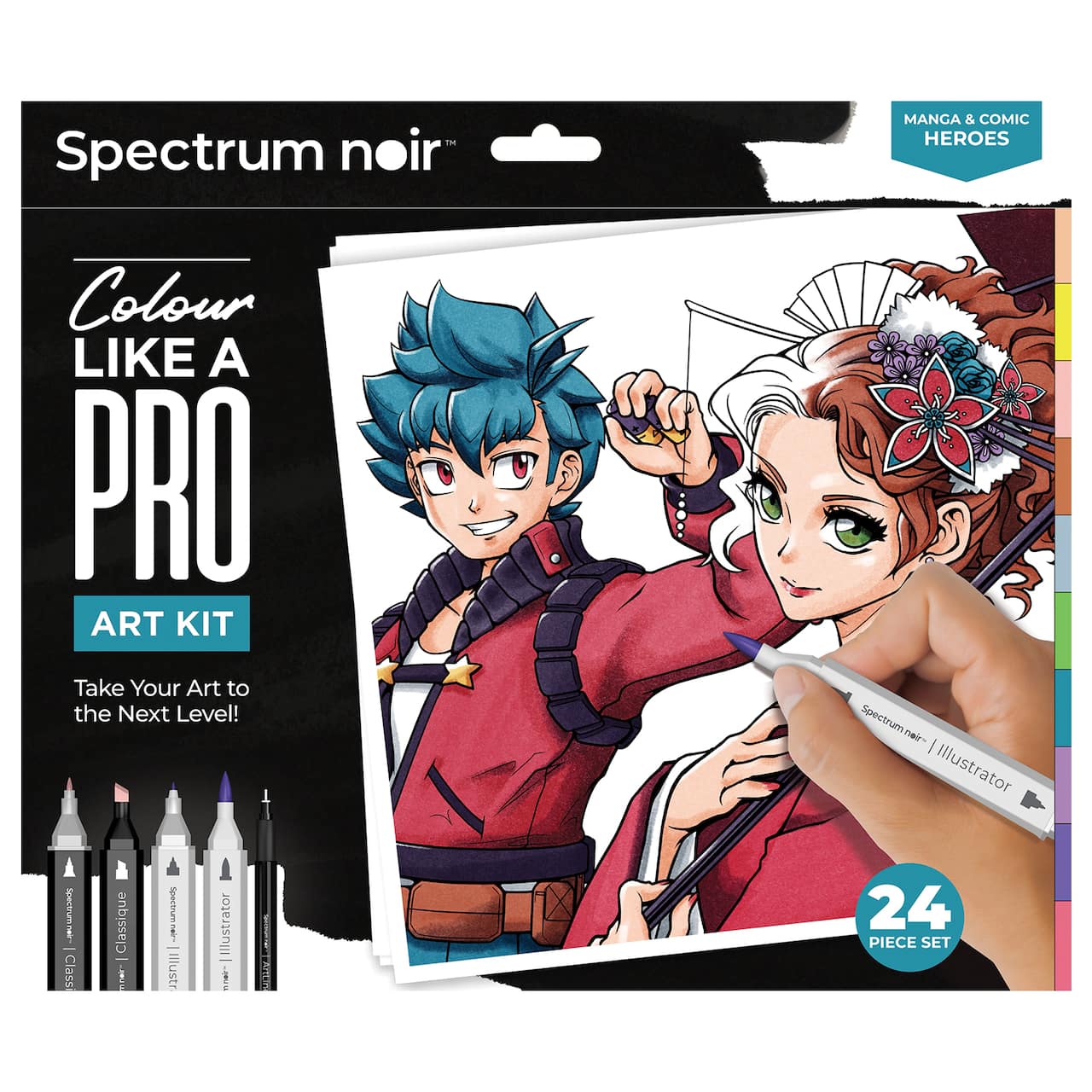 Spectrum Noir&#x2122; Pro Colour Manga &#x26; Comic Heroes Kit